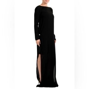 VERSACE VERSUS Women's Black See Through Maxi Evening Dress nwt size 42